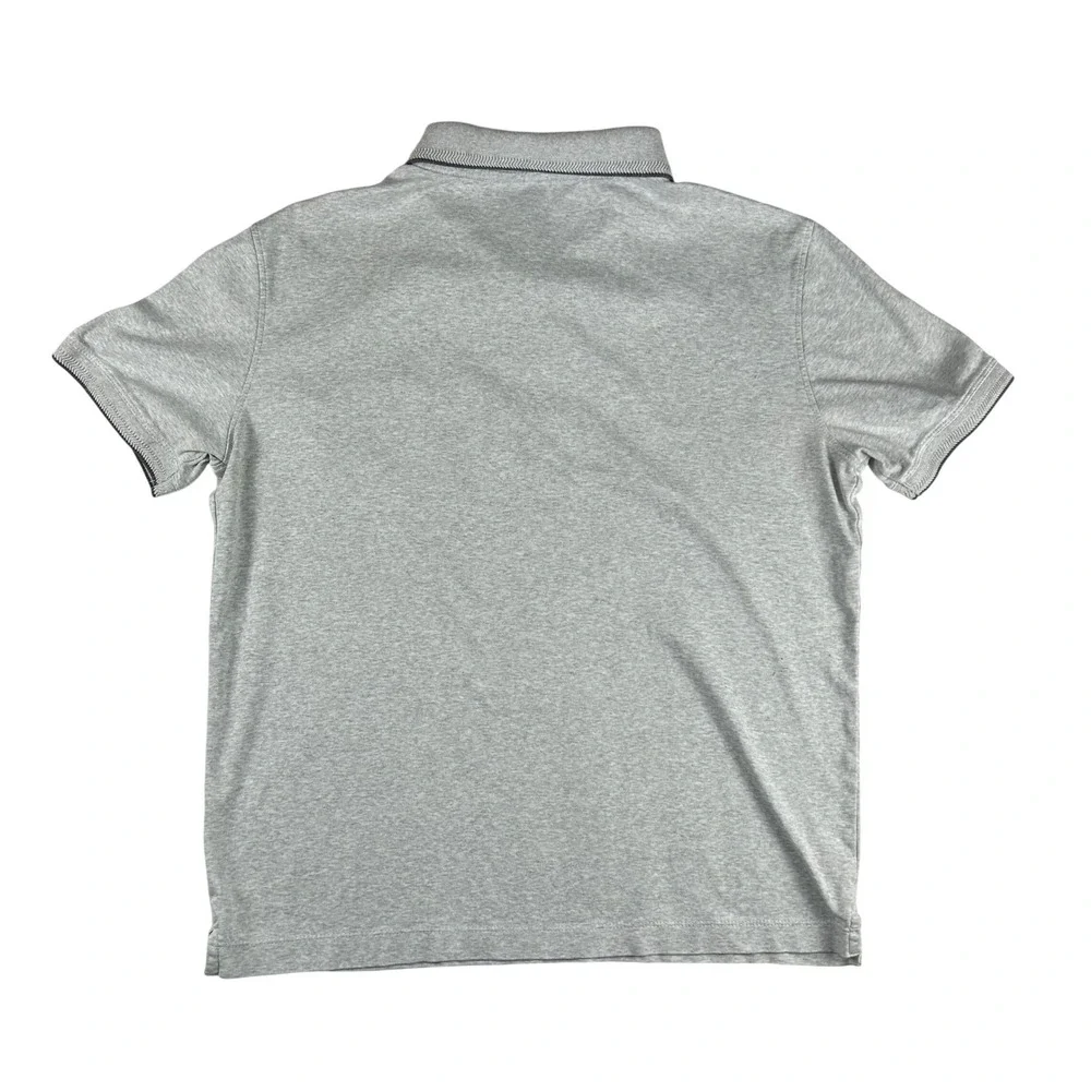 Banana Republic Luxe Touch Performance Polo Shirt Mens Medium Gray Slim Fit